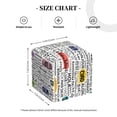 thumbnail image 4 of Lsque Hello Printed Tissue Box Cover Holder, Facial Paper Organizer Dispenser,Square with Bottom Belt, PVC Leather Decorative Organizer, 4 of 8