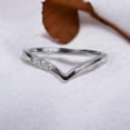 thumbnail image 2 of Diamond Curved Matching Band Women Stackable Wedding Band Art Deco Personalized Band Silver Anniversary Gift Band, 2 of 4