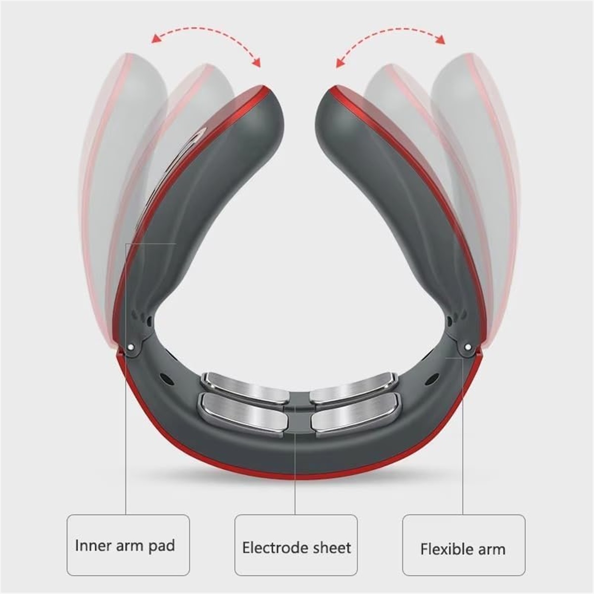 Neuropro Heated Neck Massager for Neuropathy, Triple Neck Relief Massager with 6 Vibration Modes & 9 Strength Levels, Electric Neck Wrap for Pain Relief,RD