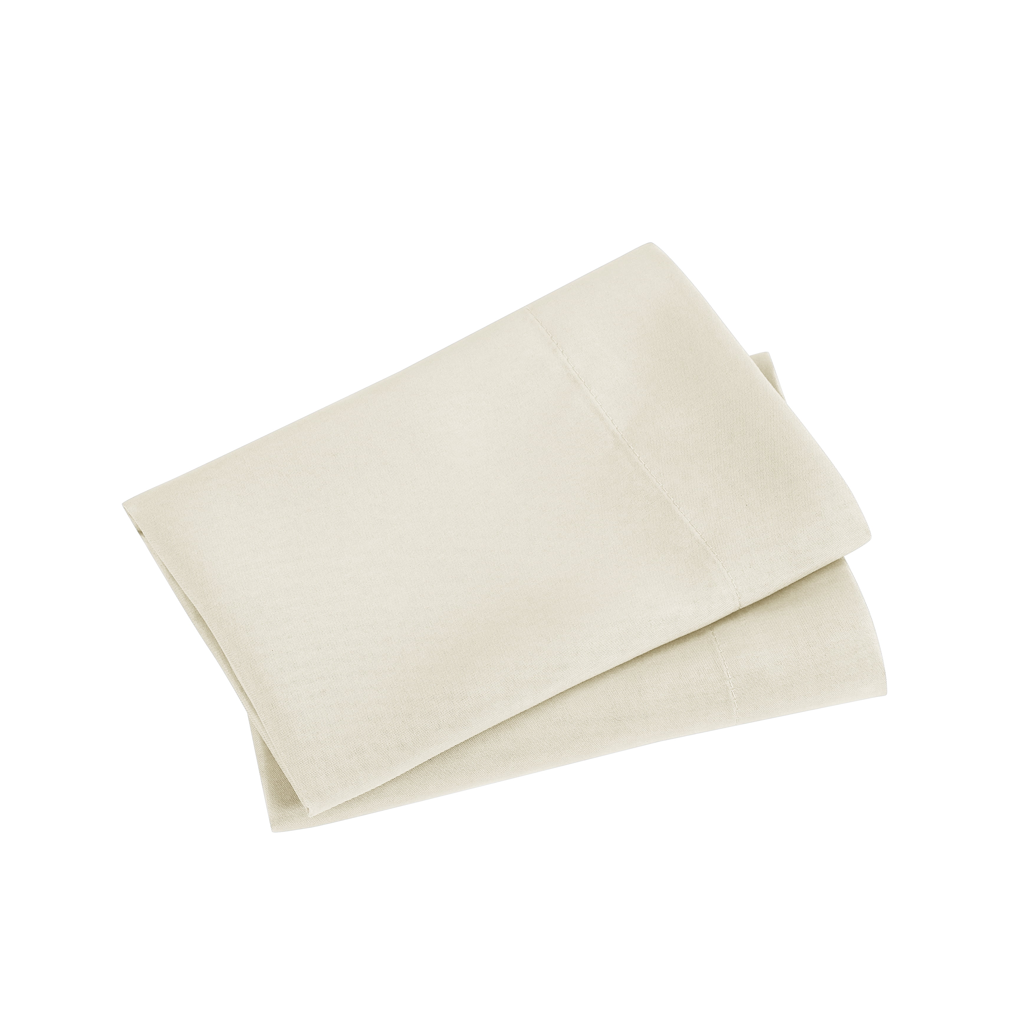 Mainstays Basic Value Microfiber Pillowcase, Fresh Ivory, Standard, 1 Piece