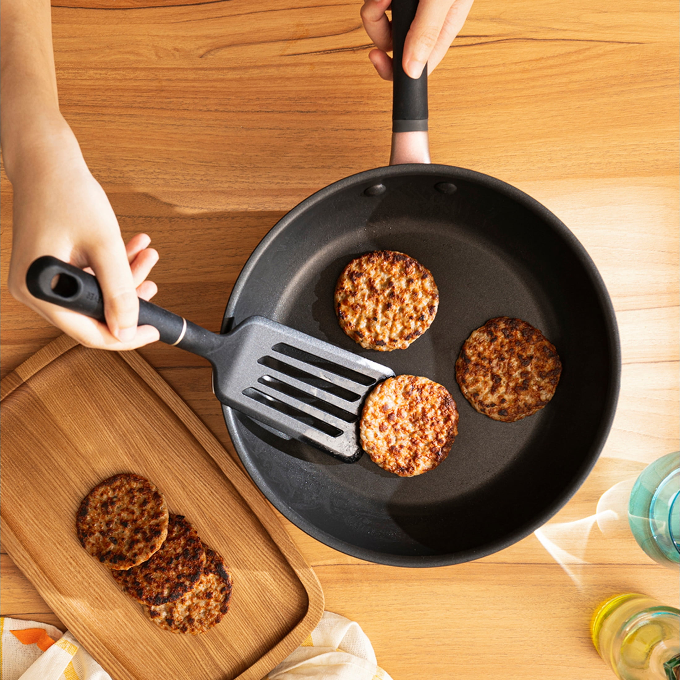 Meyer Accent 10.25" Nonstick Induction Frying Pan, Matte Black