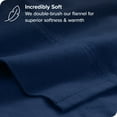 thumbnail image 2 of Bare Home Flannel Sheet Set - 100% Cotton - Deep Pocket - King, Dark Blue, 4-Pieces, 2 of 7