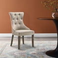 thumbnail image 6 of Benjara Wooden Chair with Fabric Upholstered Seating, Set of 2,Beige and Brown, 6 of 6