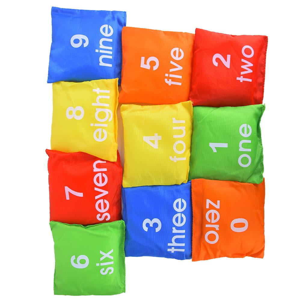 Tebru 10 pcs Kids Children Early Education Numbers Toy Bag Colors