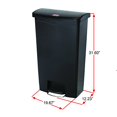 thumbnail image 4 of Rubbermaid Commercial Products - 1883604 Slim Jim Step-On Plastic Trash/Garbage Cans, 18 Gallon, Plastic Front Step Step-On, Gray (RCP1883604), 4 of 5