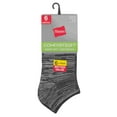 thumbnail image 2 of Hanes Women's ComfortSoft® Low Cut Socks, 6-Pack Black Assortment 5-9, 2 of 3