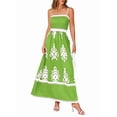 thumbnail image 3 of Vestido de Tirantes Finos con Estampado Floral y Bolsillos, Verde L, 3 of 7