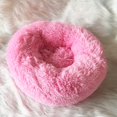 thumbnail image 3 of Queta Round Plush Cat Bed, Soft Pet Bed for Cats & Small Dogs, Light Pink (50cm), 3 of 5
