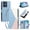 Lightblue, variant on for Motorola Moto G 2026 Wallet Case Crossbody Strap, 3 Card Holders Kickstand Shockproof TPU Shell PU Leather Magnetic Closure Protective Flip Folio Cover Women Men Wrist Strap, Lightpurple