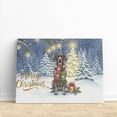 thumbnail image 3 of Merry Christmas German Shorthaired Pointer Snowy Winter with Tree Decorations Horizontal Matte Canvas Poster GSP Lover Dog Gift Wall Art Home Decor - 12020, 3 of 5