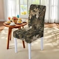 thumbnail image 4 of TSOVTHRID Forest Camo Hunting Print Tablecloth Chair Cover Set, Washable Rectangle Table Cloth with Chair Slipcovers Protective Set of 7 for Home Restaurant Banquet, 4 of 6