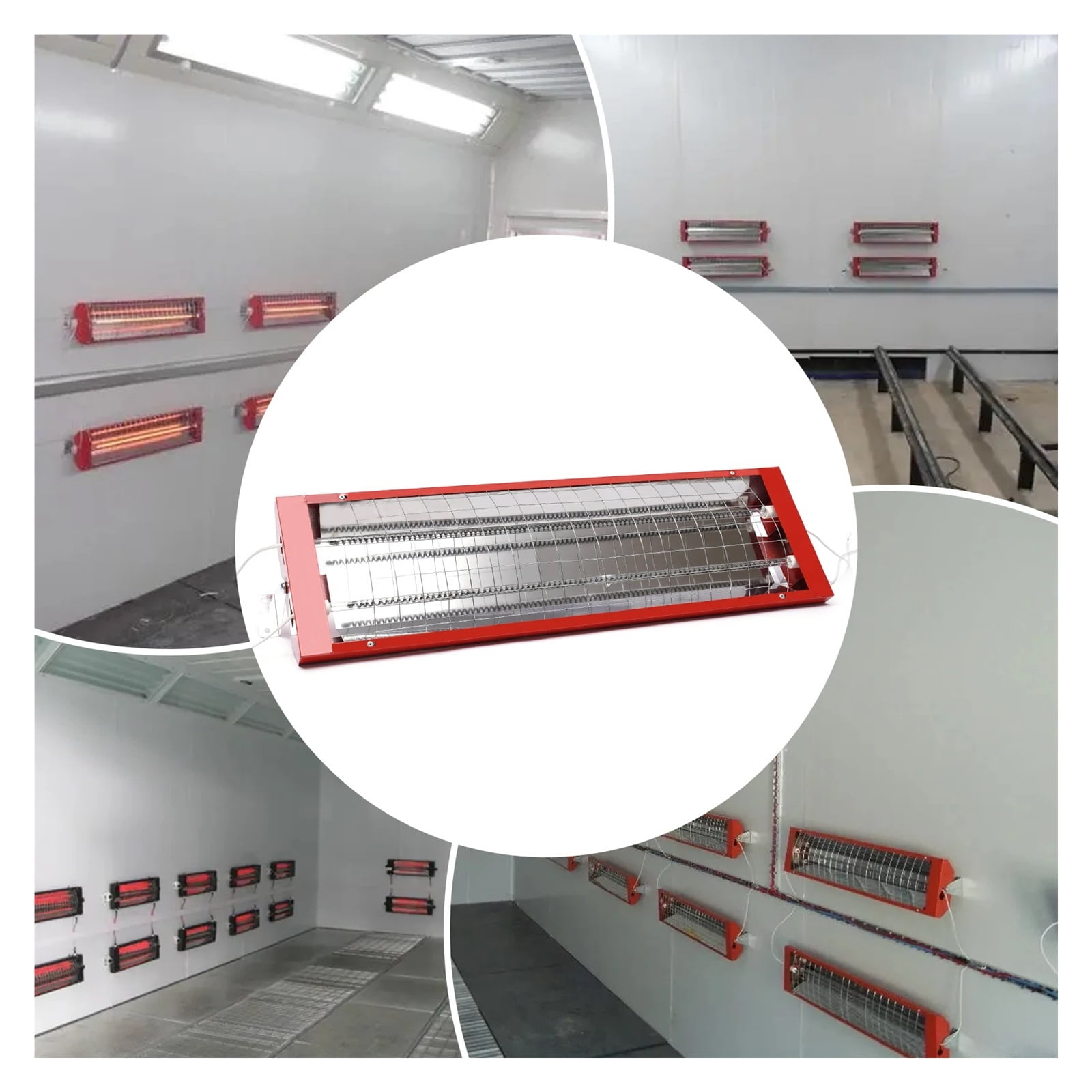 Auto Paint Booth Infrared Paint Curing Lamp Spray Baking Heater Dryer Shortwave Curing Lamp ,High Heat Dissipation Performance