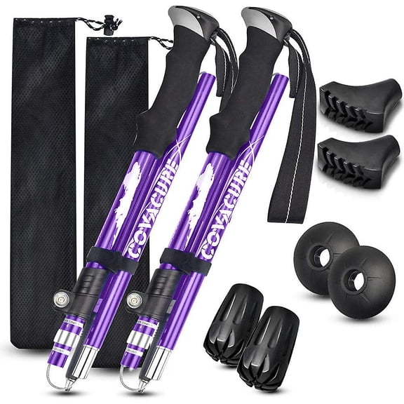 2-Pack Trekking Poles Foldable Trekking Poles - Aluminum Alloy
