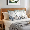 thumbnail image 6 of Pillow Covers 18x18 Set of 2, Blue Grey Pumpkins Fall Throw Pillow Covers Decorative Couch Cushion Cover, Eucalyptus Leaves Thanksgiving Microfiber Soft Square Pillowcases for Bedroom Living Room, 6 of 9