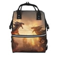 thumbnail image 1 of Easygdp Castle Cool Fire Dragon para Bolsa de Bebé de Gran Capacidad con Múltiples Bolsillos, Bolsa de Pañales para Padres, Bolsa de Viaje Organizada y Elegante, 1 of 6