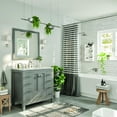 thumbnail image 2 of Eviva Hampton 36" Gray Transitional Bathroom Vanity w/ White Carrara Top, 2 of 7