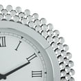 thumbnail image 4 of DecMode 2" Silver Glass Starburst Mirrored Wall Clock, 4 of 7