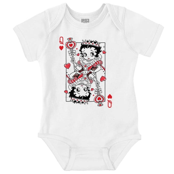 Betty Boop Queen of Hearts Card Bodysuit Jumper Girls Infant Baby Brisco Brands NB