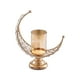 thumbnail image 3 of Candelabro de cristal con forma de pilar, vela de té, candelabro de metal con pilar de cristal, candelabro votivo, lámpara de vela para mesa de comedor, centro de mesa, boda, candelabro dorado, 3 of 7