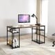 thumbnail image 3 of Escritorio con Repisa Inferior, Ahorro de Espacio Marrón+Negro (120 x 60 x 74cm) HOMEMAKE FURNITURE Industrial, 3 of 8