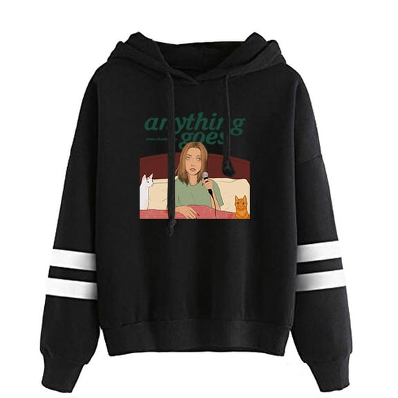 Emma Chamberlain Anything Goes Hoodies Unique Pocketless Sweatshirts Fashion Clothing