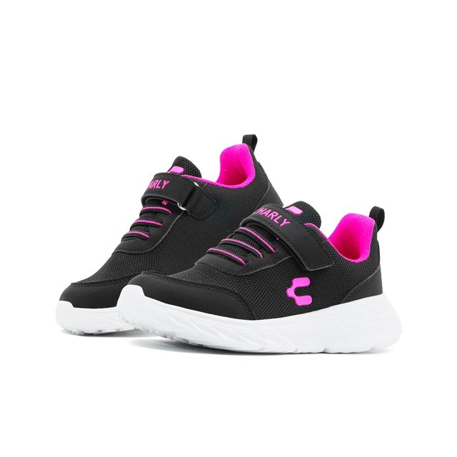 Encantadores Tenis Charly Para Niña Deportivos Negro/Blanco negro 17.5
