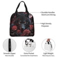 thumbnail image 3 of Yiaed Rose Full Moon Black Wolf Print Insulated Lunch Bag Reusable Cute Tote Lunch Box, Leakproof Cooler Lunch Bags for Work Office Travel School Picnic, 3 of 5