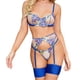 thumbnail image 2 of Conjunto de lencería con liguero, 5 piezas Conjunto de lencería para mujer Conjunto de lencería con liga de malla Conjunto de lencería con liga para mujer Aspecto llamativo, 2 of 8