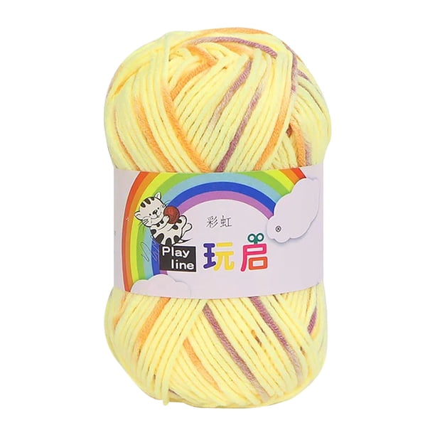 Fasiaou Colorful Self-Striping Multicolor Fuzzy with Subtle Sheen Yarn Thick Wool Line ,Acrylic Fibres, Each 1.76Oz (50 gr)/ 125yds(100m)(16 Different Colors To Choose From)