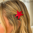 thumbnail image 3 of French Amie Star Small Celluloid Handmade Hair Slide Barrette With Snap Clips, 3 of 25