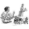 thumbnail image 2 of Gibson Morning Note 1898. Ncharles Dana Gibson. American Illustrator. Pen And Ink Drawing 1898. Print by, 2 of 2