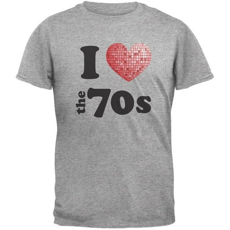 I Heart The 70s Heather Grey Adult T-Shirt