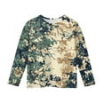 thumbnail image 2 of TQWQT Girls Long Sleeve Shirts Graphic Girls Tops Size 7-8 Winter Cute Shirt Trendy Kids Crewneck T Shirts Camo Print Tween Girls Clothes, 2 of 4
