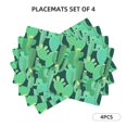 thumbnail image 2 of Placemats Set Of 4 / 6, Cactus Green Pattern Placemats For Dining Table Indoor/Outdoors Heat Resistant Washable Placemats 18" X 12", 2 of 8