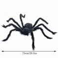 thumbnail image 2 of Halloween Giant Hairy Spider Decoration, Realistic Fuzzy Black Spider with Red Eyes, Flexible Metal Legs Plush Body for Haunted House Yard Lawn Indoor Outdoor Party Decor 29.5", 2 of 5