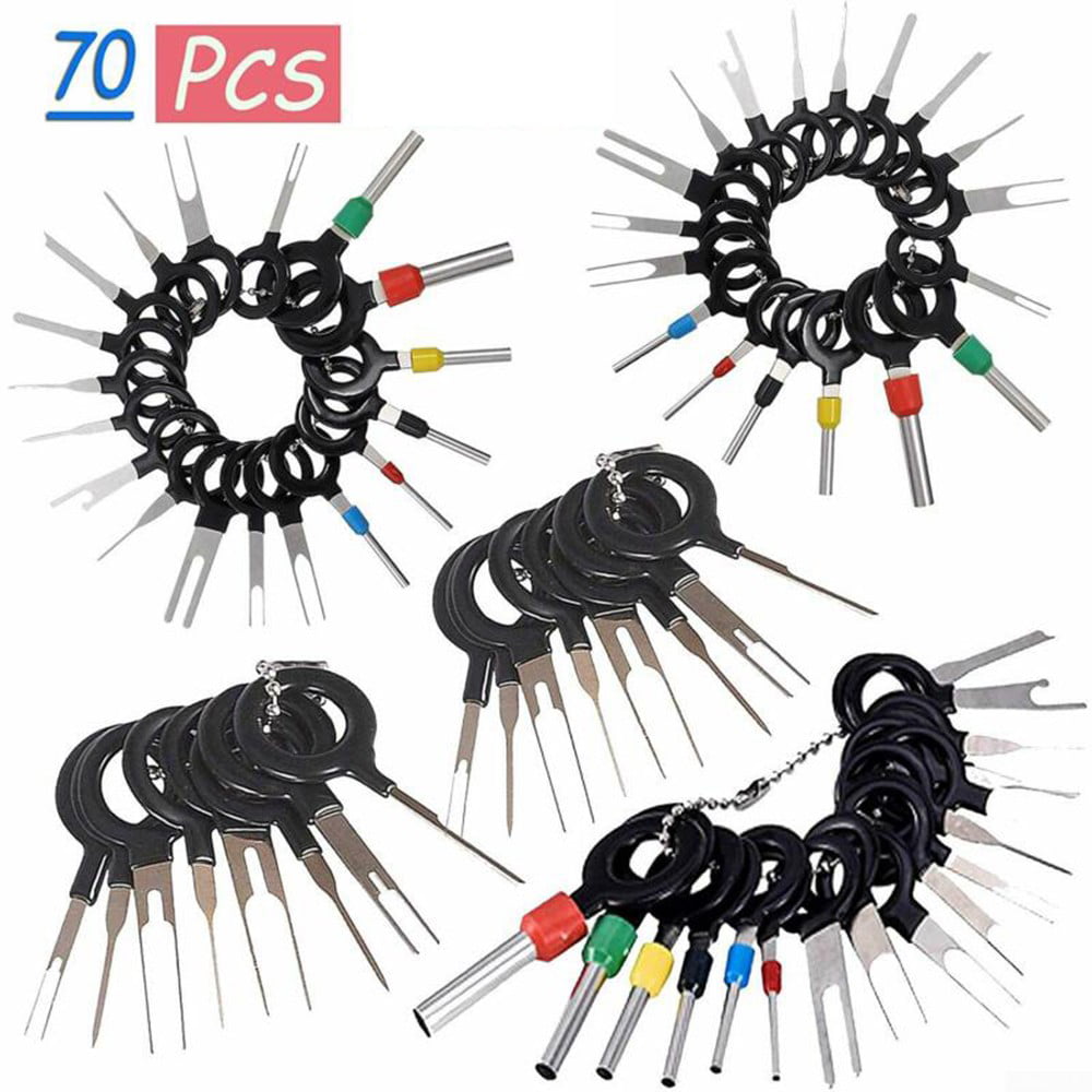Terminals Removal Key Tool Key Extractor Connector Depinning Tool Set 18pcs Car Pin Extractor Auto Electrical Extractor Puller 