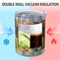 thumbnail image 2 of 12oz Tumblers Green Chicken Farm Pattern Vacuum Insulated Stainless Steel Travel Tumbler Cups Mug with Lid and Straw for Beer,Coffee,Beverages with Cleaning Brush for Cold & Hot Drinks, 2 of 5