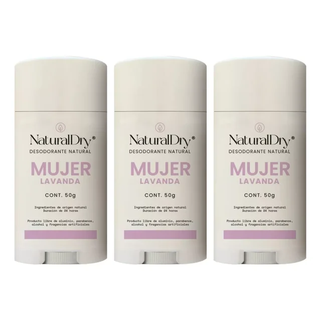 Desodorante en Barra Naturaldry Mujer 3 Pack 50g vegano