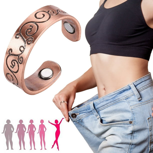 Anillo magnético de cobre antiguo puro con energía magnética, creativo, personalizado, abierto, pulsera.