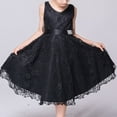 thumbnail image 3 of Girls Summer Sleeveless Dress A Line Children's Big Children's Lace Princess Fluffy Wedding Flower Dresses Party Dresses for 4-5 Years, 3 of 3