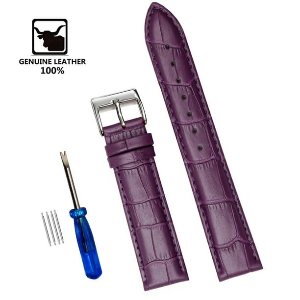 Correa de muñeca suave pulsera cómoda correa de reloj de cuero genuino 12/14/16/18/20/22/24mm correa de hebilla de reloj + herramienta Tan Jianjun unisex