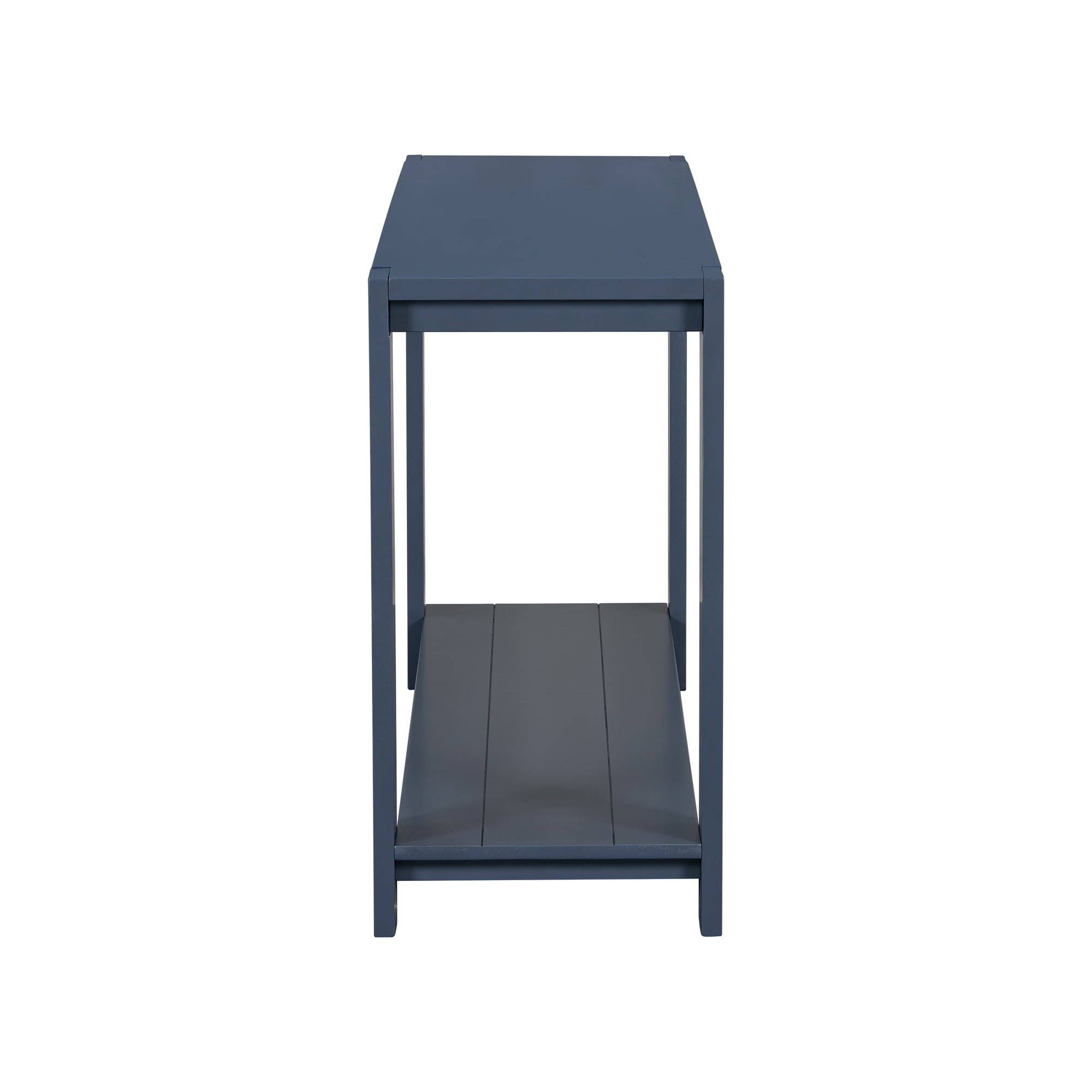 Euroco 59.8" Long Console Table, Entryway Table Narrow Sofa Behind Couch with Bottom Shelf for Foyer Hallway Living Room,Navy Blue
