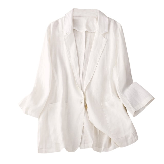 Pompotops Womens Ladies Solid Turn Down Collar Jacket Long Sleeve Coat Outerwear Clearance