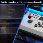 Bonadget Wired Arcade Stick Compatible with P5/P4/PC/Android, for PS5 Fight Stick with Programming Function, Turbo Function, 9.8FT Braided Cable Fight Stick and Wired Connection