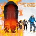 thumbnail image 2 of Pxiakgy Winter Loose Lightweight Hooded Heated Vest Mens And Womens Heating Clothes Lightweight USB Heated Vest Jacket 3 Heating Level 9 Adjustable Heating Area For Hiking (battery Pack Black + XXL, 2 of 9