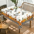 thumbnail image 6 of Sm:)e Buffalo Plaid Fall Thanksgiving Table Cloth 60 x 104 Inch Rectangle, Pumpkin Birdhouse Mushroom, 6 of 7