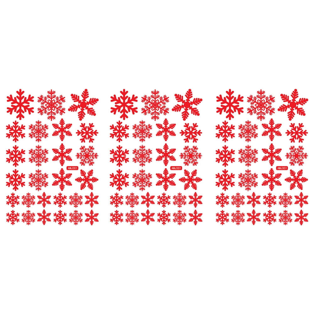 19pc/set Reusable White Christmas Snowflake Windows Sticker Self Clings XMAS New 