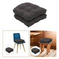 thumbnail image 3 of thinsony 2x Coussin d'Assise en Osier Uni Capitonné Dossier Rond 48cm Blanc, 3 of 9