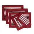 thumbnail image 1 of Fennco Styles Handmade Reversible Buffalo Plaid Solid Border Red Placemats 14" W x 20" L, Set of 4, 1 of 4