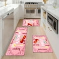thumbnail image 3 of YIMEIS Kitchen pink background Machine Washable Non-Slip Rubberback Indoor Runner Rug/Area Rug for Kitchen, Hallway, Kitchen, Entryway, Bathroom, 1 Piece - 16''*24'', 3 of 10